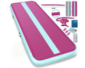 tumble track inflatable gymnastic mat, 4/6/8 inches thickness tumbling air track for gymnastics/yoga/cheerleading mat