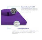 Comfortable  32"X36"X3" 100% Organic Buckwheat Yoga  Bolster Pillow