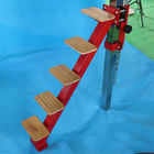 Fig Approval Red Pine Made   Gymnastics Spotting Bench For Parallel Bars